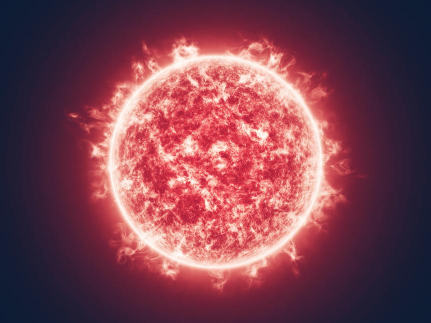 The sun, illustration.