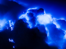 Indonesia's Kawah Ijen Volcano has an awe-inspiring display of blue light that rivals any natural phenomenon.