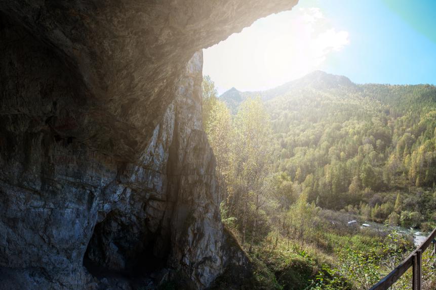 Denisova caves is a cave in the Altai mountains, Siberia, Russia. The cave is of great paleoarchaeological and paleontological interest.