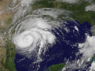 UNITED STATES - AUGUST 25: In this NOAA handout image, NOAA's GOES East satellite capture of Hurricane Harvey shows the storm's eye as the storm nears landfall at 10:07 a.m. EDT (1407 UTC) on August 25, 2017 in the southeastern coast of Texas. (Photo by NASA/NOAA GOES Project via Getty Images)
