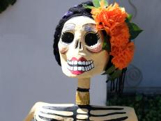 In Mexico, it’s hard to go to a party or attend a street festival without encountering papier-mâché. The colorful paper craft—known as cartonería (from the Spanish word for cardboard)—headlines on skeletons and otherworldly beings during Día de los Muertos (Day of the Dead). This is another take on the iconic Catrina. 