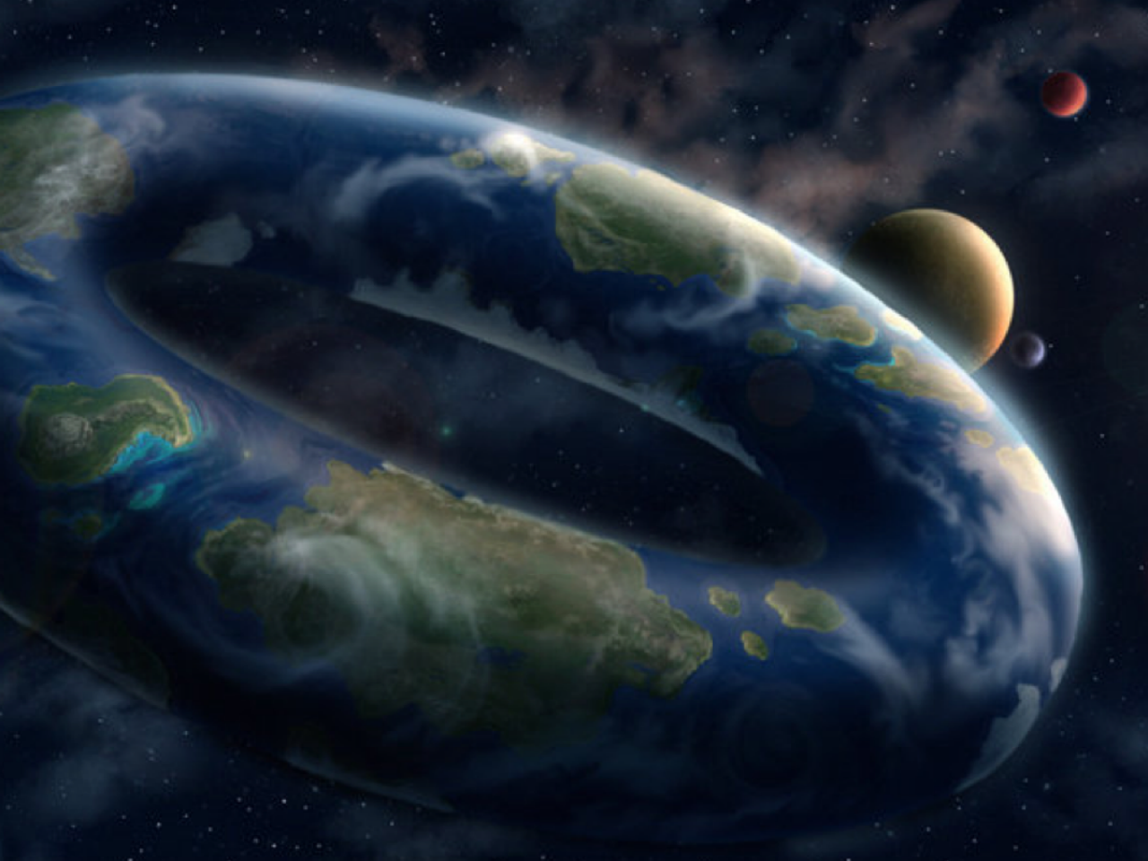 Earth may have been shaped like a donut at one point in time