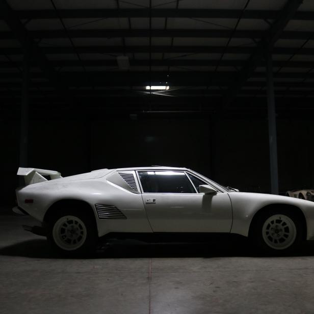 Beauty shot of the Pantera, angled right with doors closed.