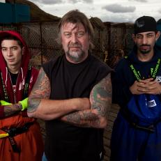Cornelia Marie Captain Phil Harris (center) and his sons (from left to right) Deckhand Jake Harris and Deckhand Josh Harris are photographed on the Cornelia Marie during Deadliest Catch season six. (photo by Rick Gershon/Reportage by Getty Images)