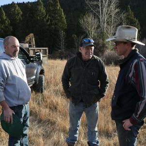 Dave Turin, Rob Towner & Sloan Graveley at the Graveley Brothers Ranch in Montana.