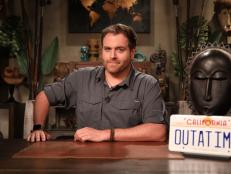 Josh Gates prepares for an episode devoted to time travel.