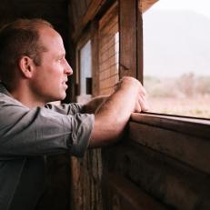 HRH The Duke of Cambridge at the Mkomazi National Park, Tanzania watching rhino during filming in 2018