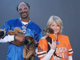 Snoop Dogg and Martha Stewart will host and coach in Puppy Bowl XVIII.