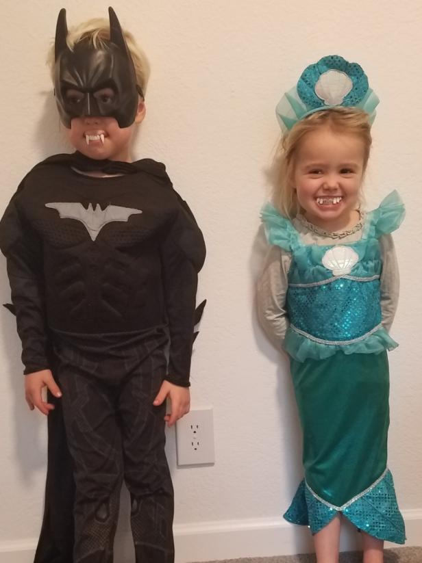 Findlay and Sparrow Rose Kilcher during this year's Halloween