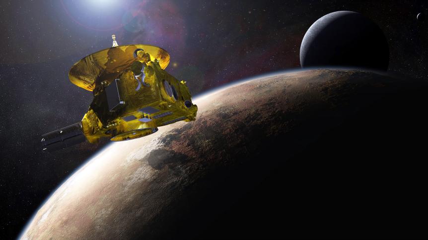 Artist's impression of the New Horizons space probe. Dated 2015. (Photo by: Universal History Archive/Universal Images Group via Getty Images)