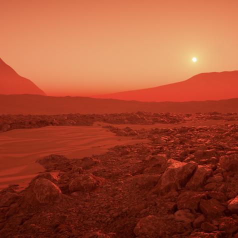 a great day on Mars (3d rendering)