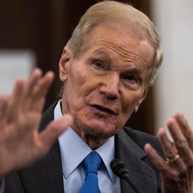 WASHINGTON, DC - APRIL 21: Former US Senator Bill Nelson, nominee to be administrator of NASA, testifies during a Senate Commerce, Science, and Transportation Committee nomination hearing on April 21, 2021 in Washington, DC. Nelson was a senator representing Florida from 2001-2019. (Photo by Graeme Jennings-Pool/Getty Images)