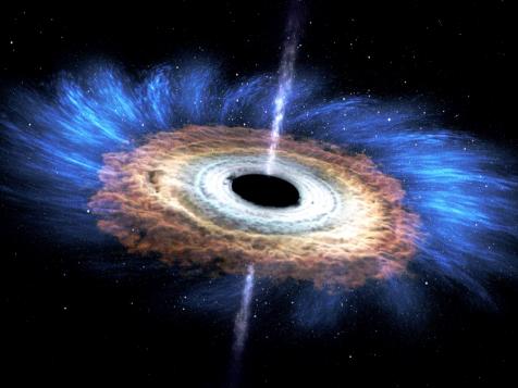 Astronomers See Flashes from Behind a Black Hole