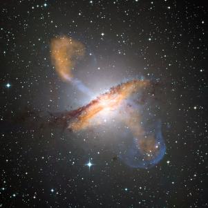NASA image release May 20, 2011This composite of visible, microwave (orange) and X-ray (blue) data reveals the jets and radio-emitting lobes emanating from Centaurus A's central black hole. Credit: ESO/WFI (visible); MPIfR/ESO/APEX/A.Weiss et al. (microwave); NASA/CXC/CfA/R.Kraft et al. (X-ray)To read more go to: http://www.nasa.gov/topics/universe/features/radio-particle-jets.html<b><a href="http://www.nasa.gov/centers/goddard/home/index.html" rel="nofollow">NASA Goddard Space Flight Center</a></b> enables NASA’s mission through four scientific endeavors: Earth Science, Heliophysics, Solar System Exploration, and Astrophysics. Goddard plays a leading role in NASA’s accomplishments by contributing compelling scientific knowledge to advance the Agency’s mission.

<b>Follow us on <a href="http://twitter.com/NASA_GoddardPix" rel="nofollow">Twitter</a></b>

<b>Join us on <a href="http://www.facebook.com/pages/Greenbelt-MD/NASA-Goddard/395013845897?ref=tsd" rel="nofollow">Facebook</a></b>