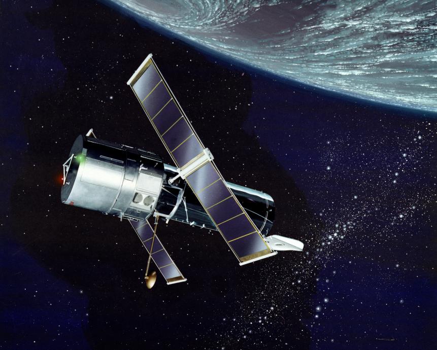 SPACE TELESCOPE-ARTIST'S CONCEPT-SIDE VIEW