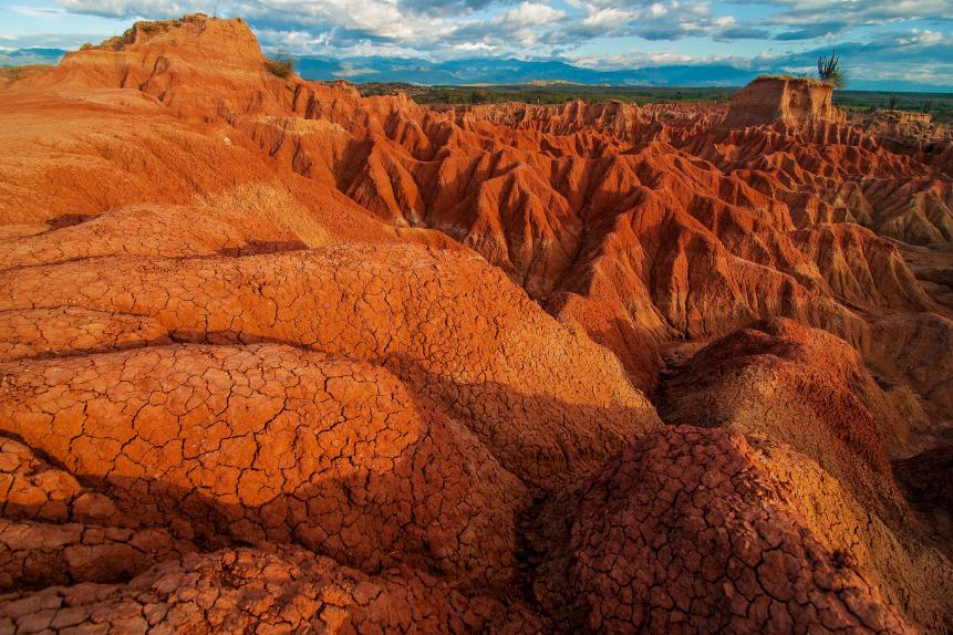 The red rock formations in Tatacoa Desert in Huila, Colombia