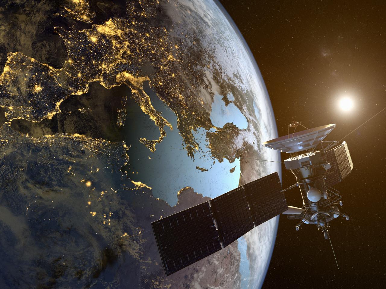 how satellites orbit the earth